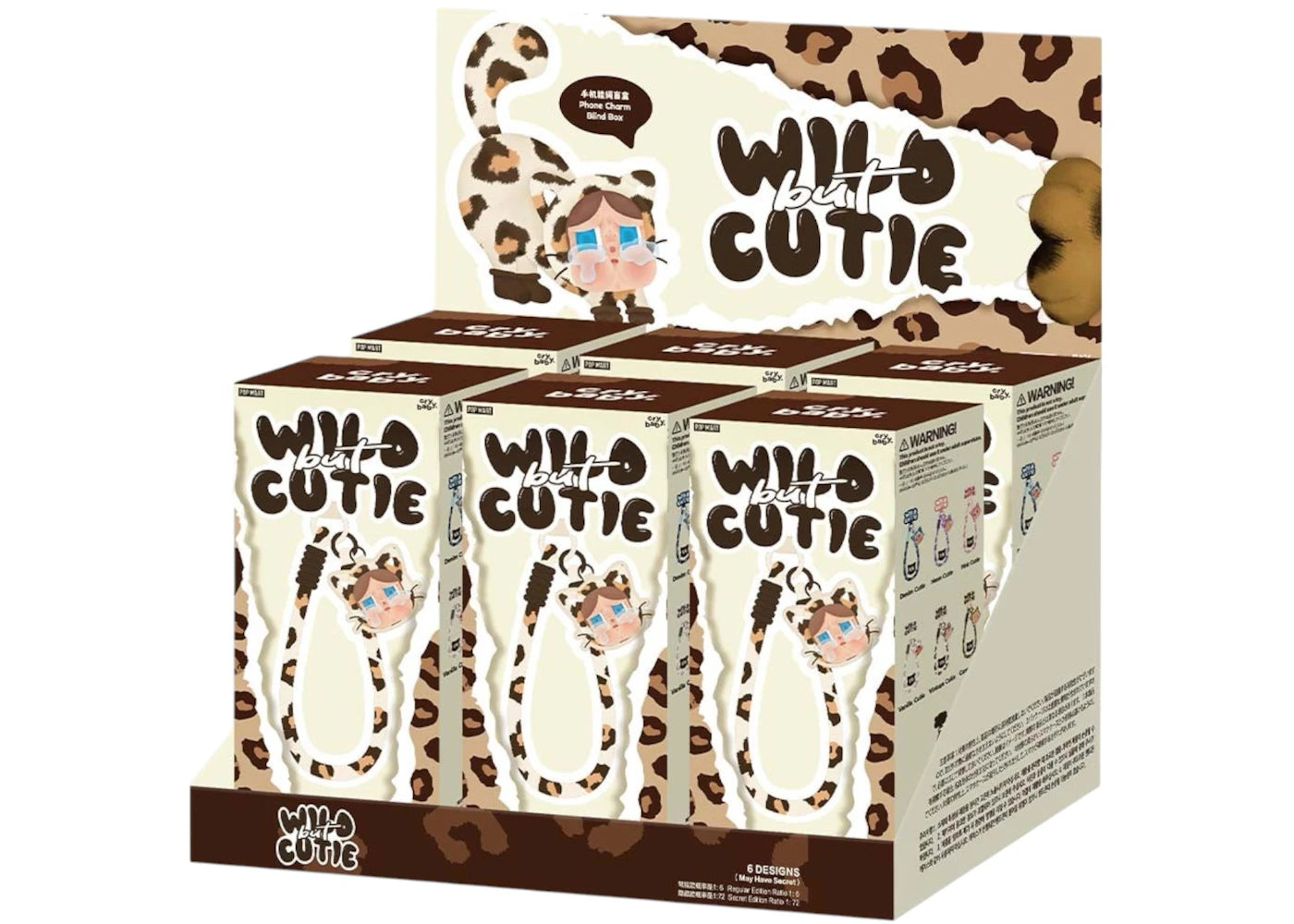 Pop Mart Pop Mart Crybaby Wild but Cutie Series Phone Charm Sealed Case (6 Blind Box)