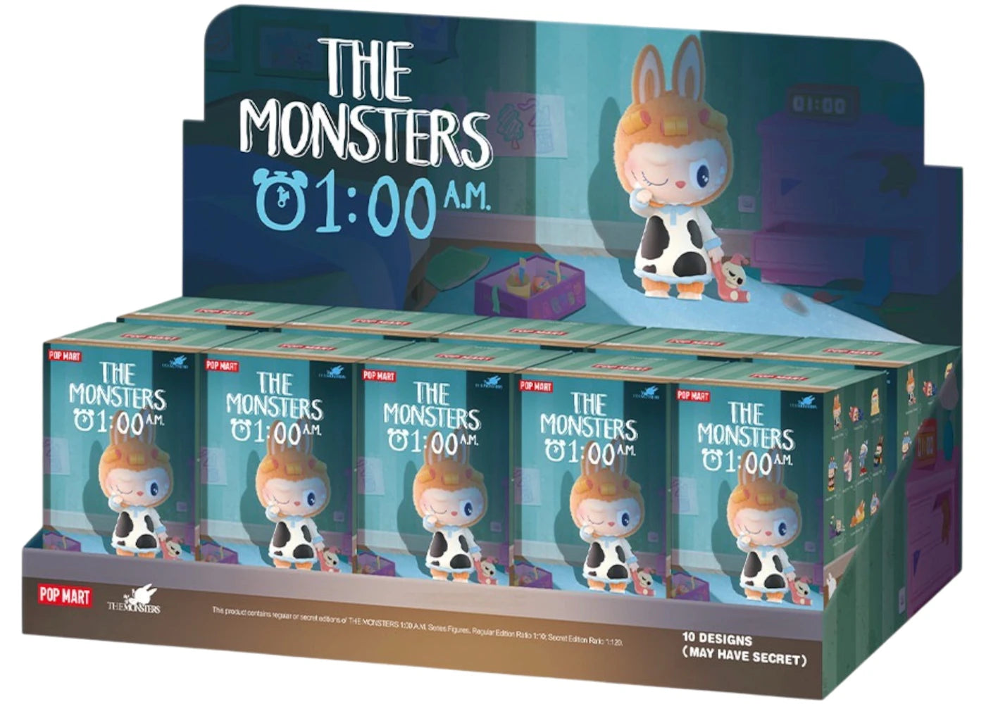 Pop Mart THE MONSTERS Labubu 1:00 A.M. Series Figures Sealed Case (10 Blind Box)