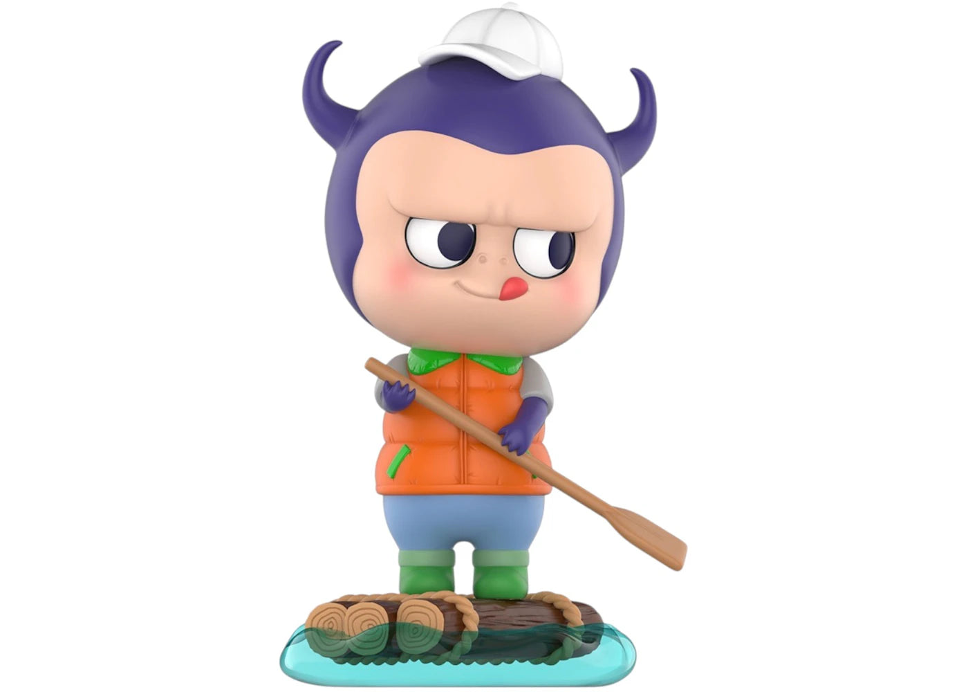 Pop Mart The Monsters Labubu Camping Series Wooden Raft Figure