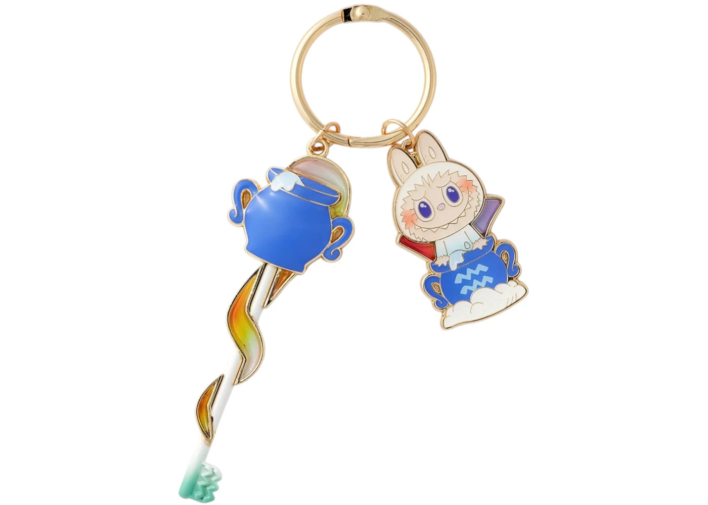 Pop Mart The Monsters Labubu Constellation Series Aquarius Key Pendant