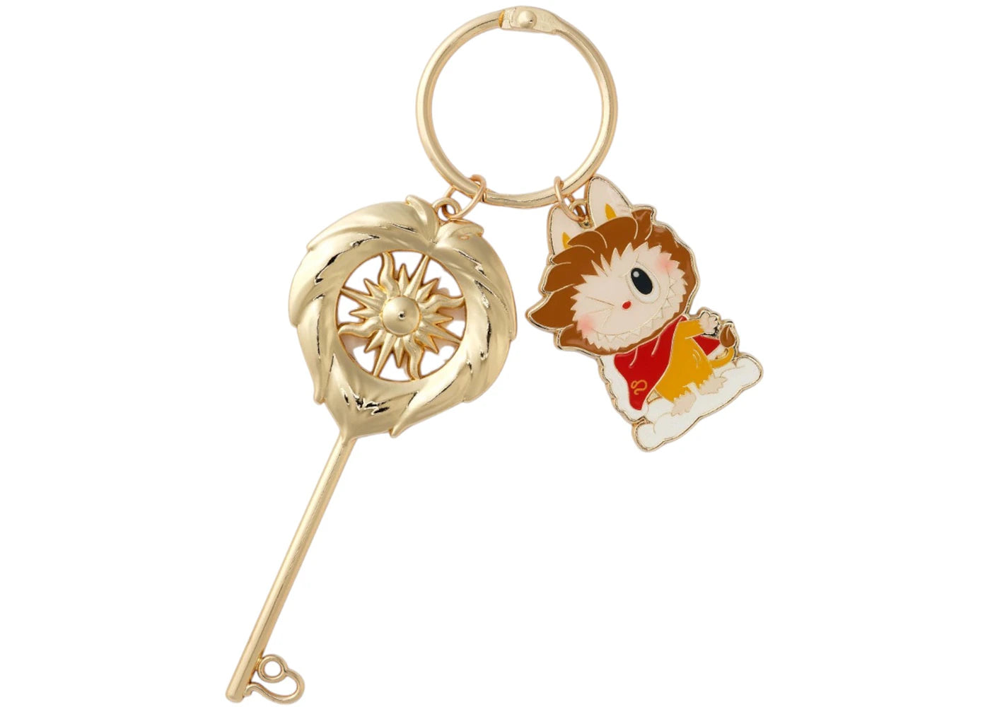 Pop Mart The Monsters Labubu Constellation Series Leo Key Pendant