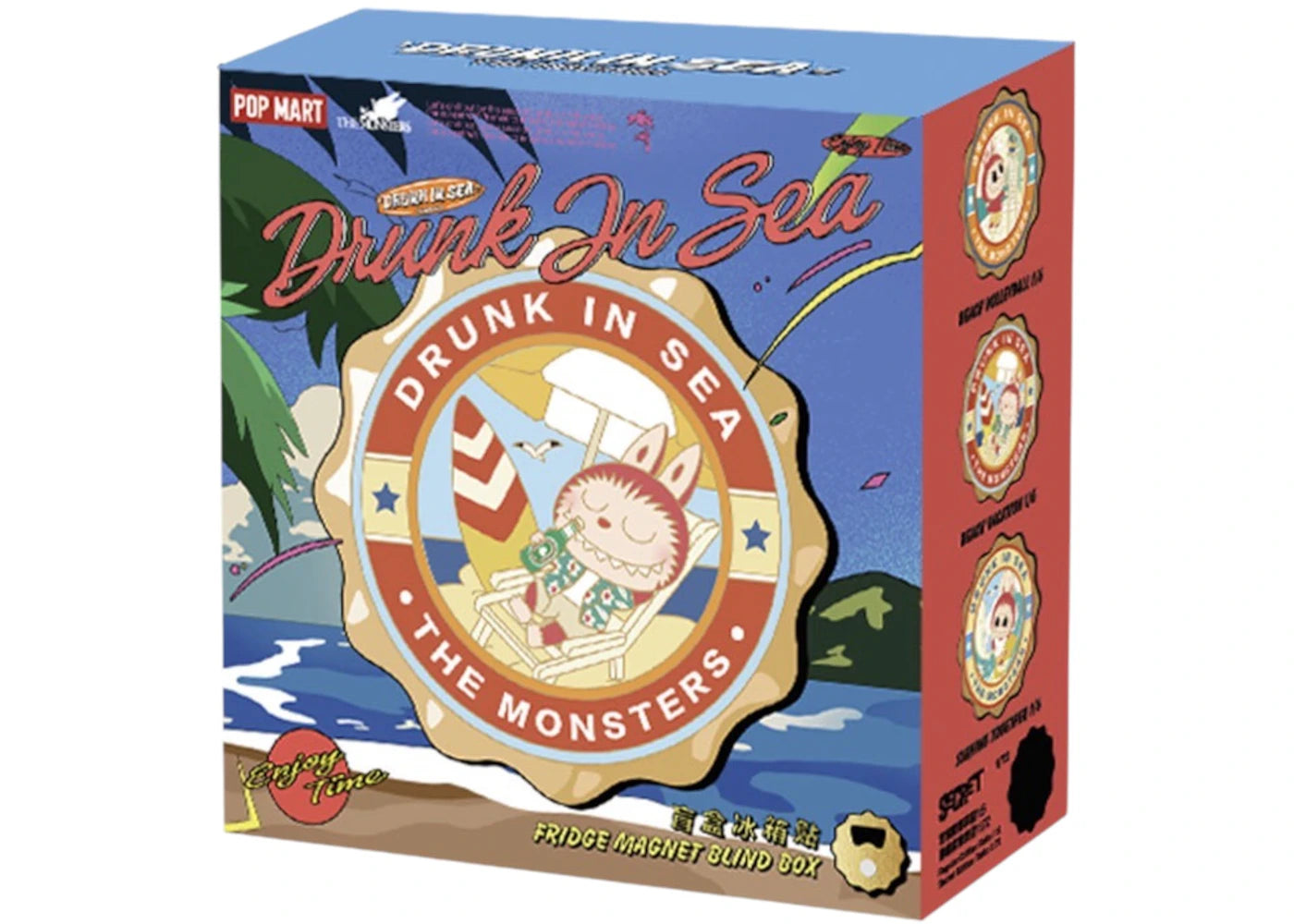 Pop Mart The Monsters Labubu Enchanted by the Seaside Series Fridge Magnet Single Blind Box