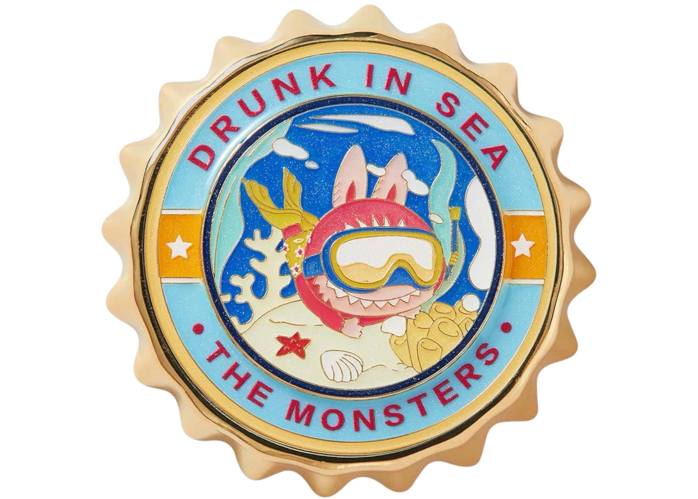 Pop Mart The Monsters Labubu Enchanted by the Seaside Series Happy Diving Fridge Magnet