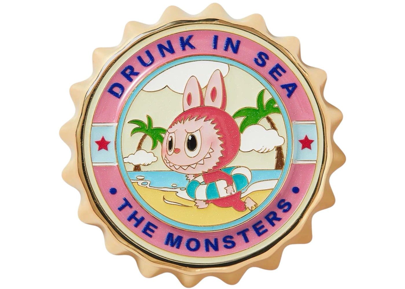 Pop Mart The Monsters Labubu Enchanted by the Seaside Series Racing to the Sea Fridge Magnet