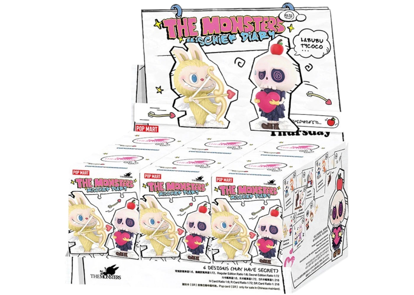 Pop Mart The Monsters Labubu Mischief Diary Series Figure Sealed Case (6 Blind Box)