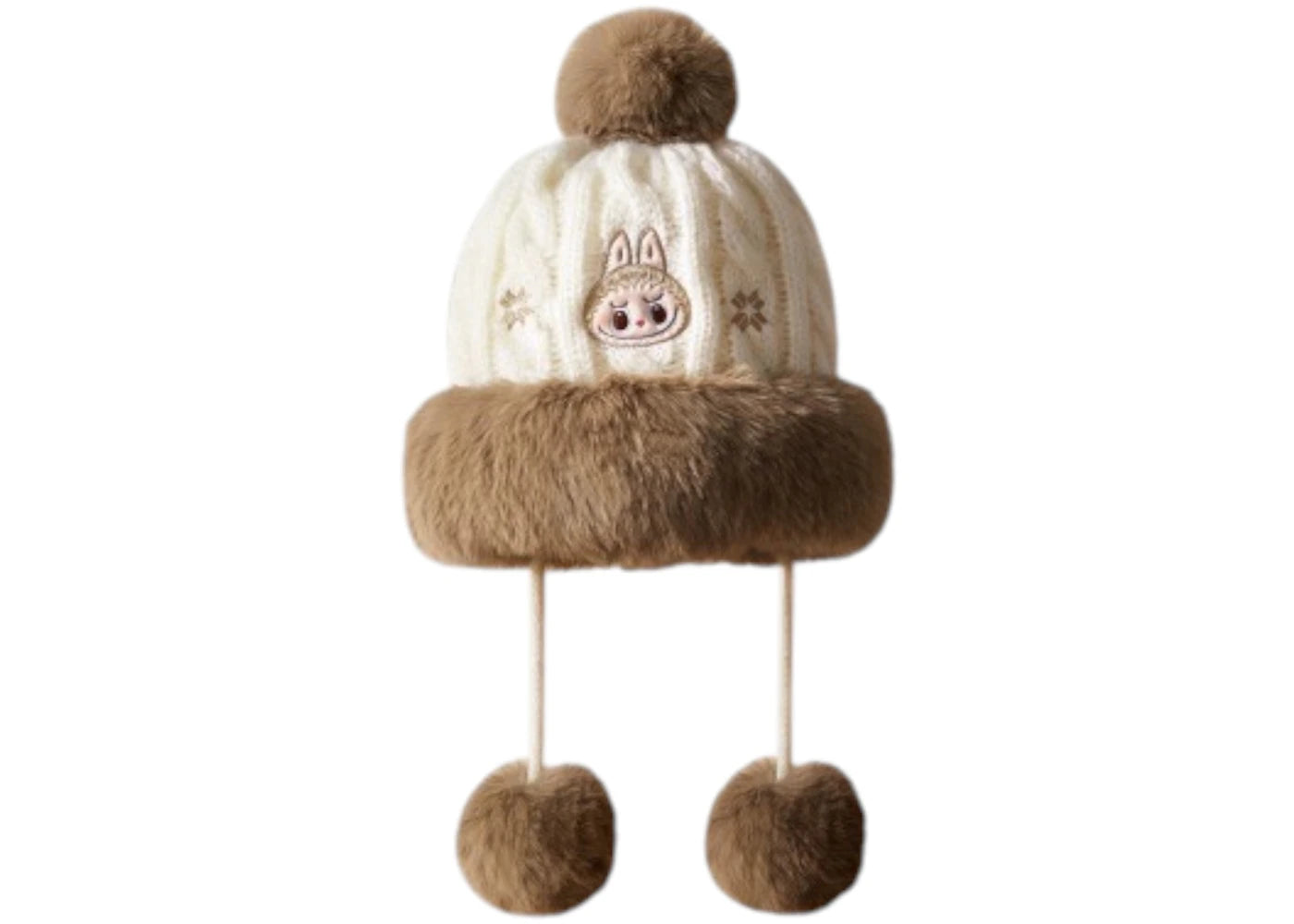 Pop Mart The Monsters Labubu Warm Fluffy Holiday Series Plush Hat