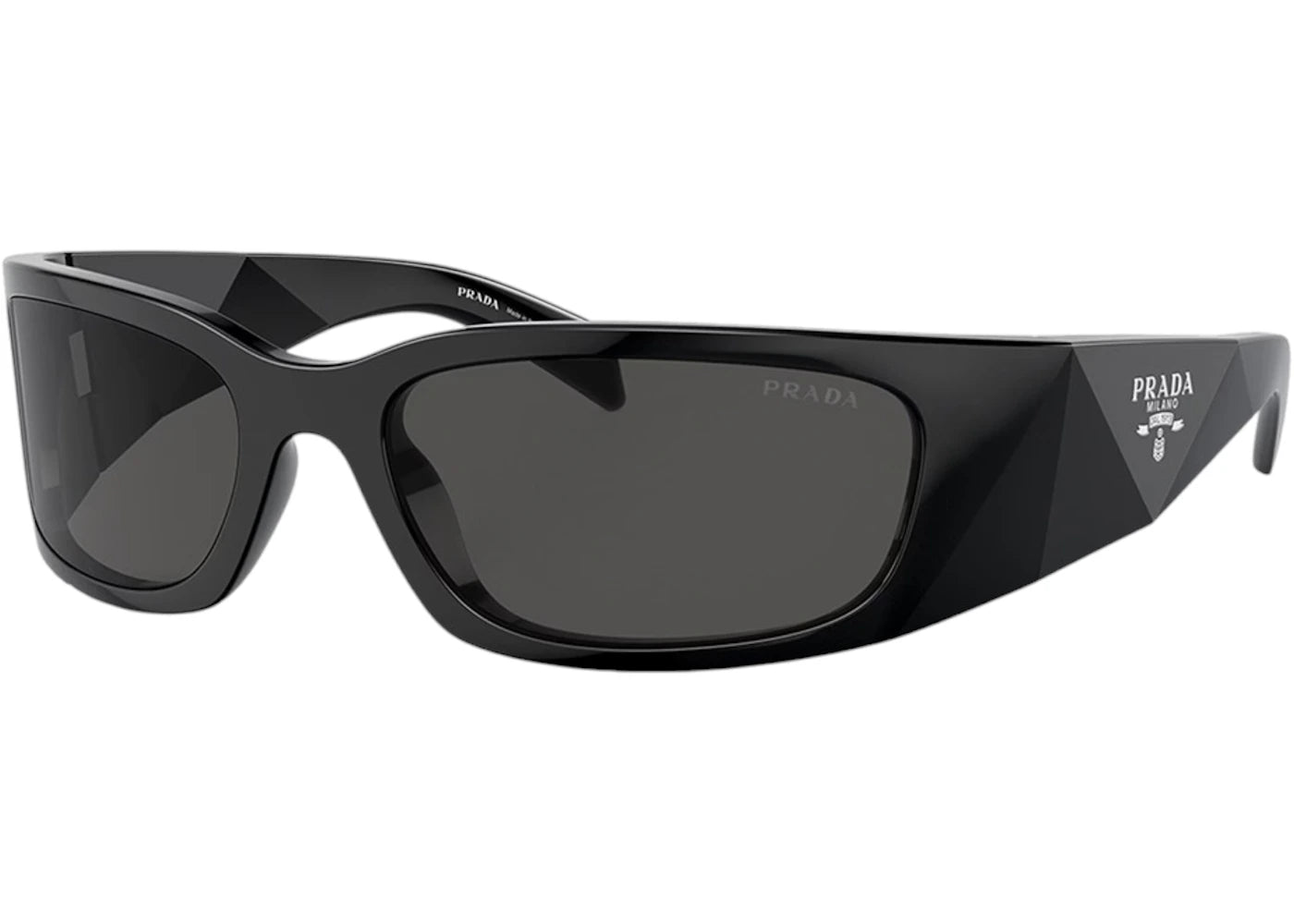 Prada A14S 1AB5S0 Plastic Butterfly Grey Lens Sunglasses Black