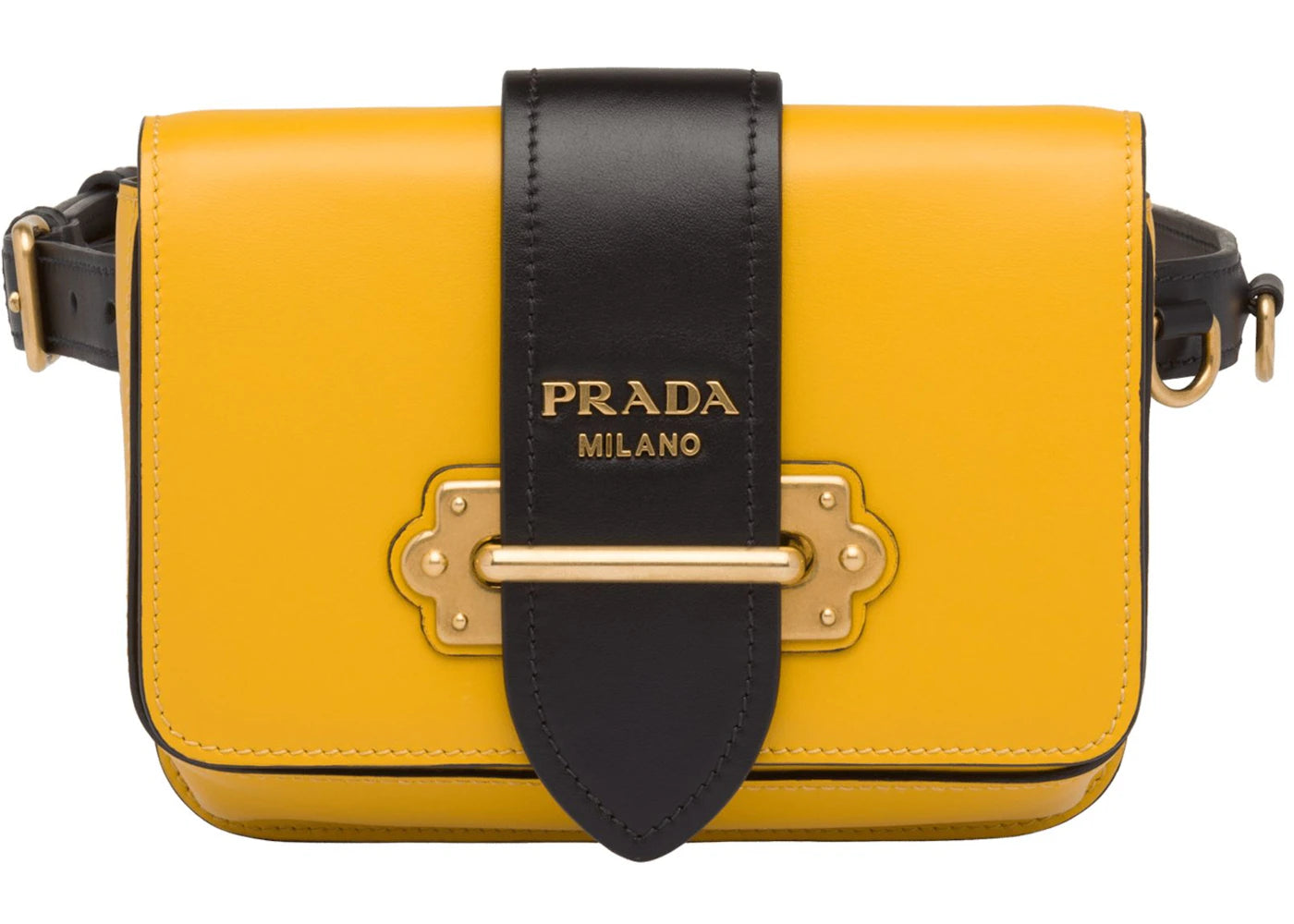 Prada Cahier Belt Bag Yellow