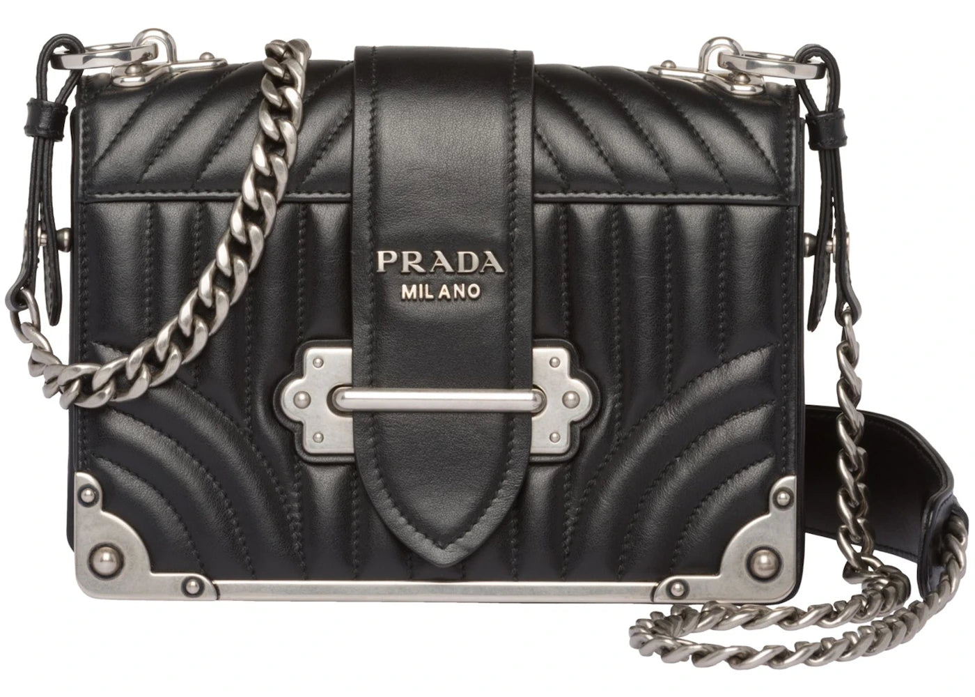 Prada Cahier Diagramme Chain Black