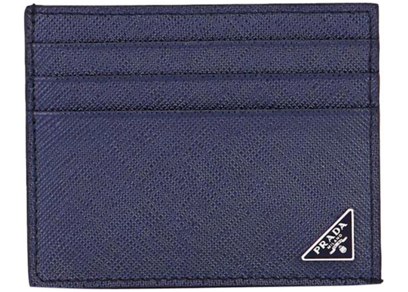 Prada Card Case (6 Card Slot) Saffiano Leather Baltico Blue