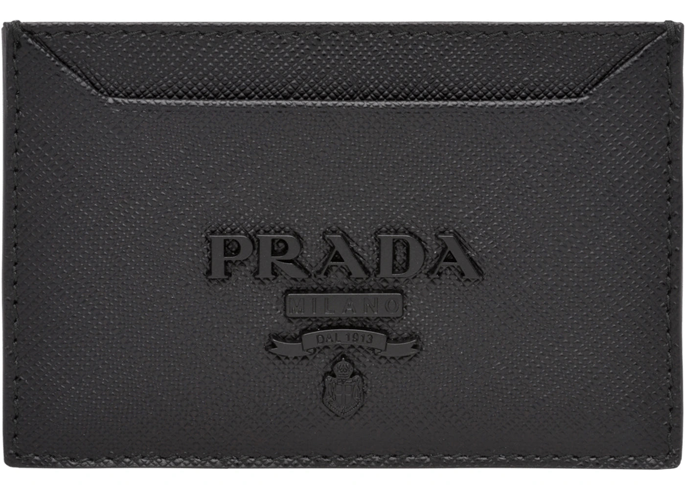 Prada Card Holder Saffiano Leather Black