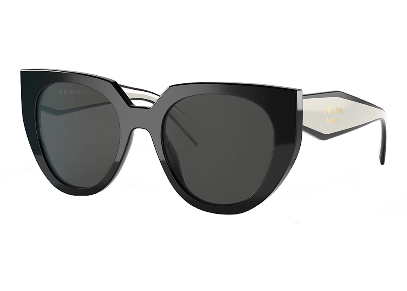 Prada Cat-Eye Sunglasses Black/Talc (PR_14WS_09Q5S0_52mm)