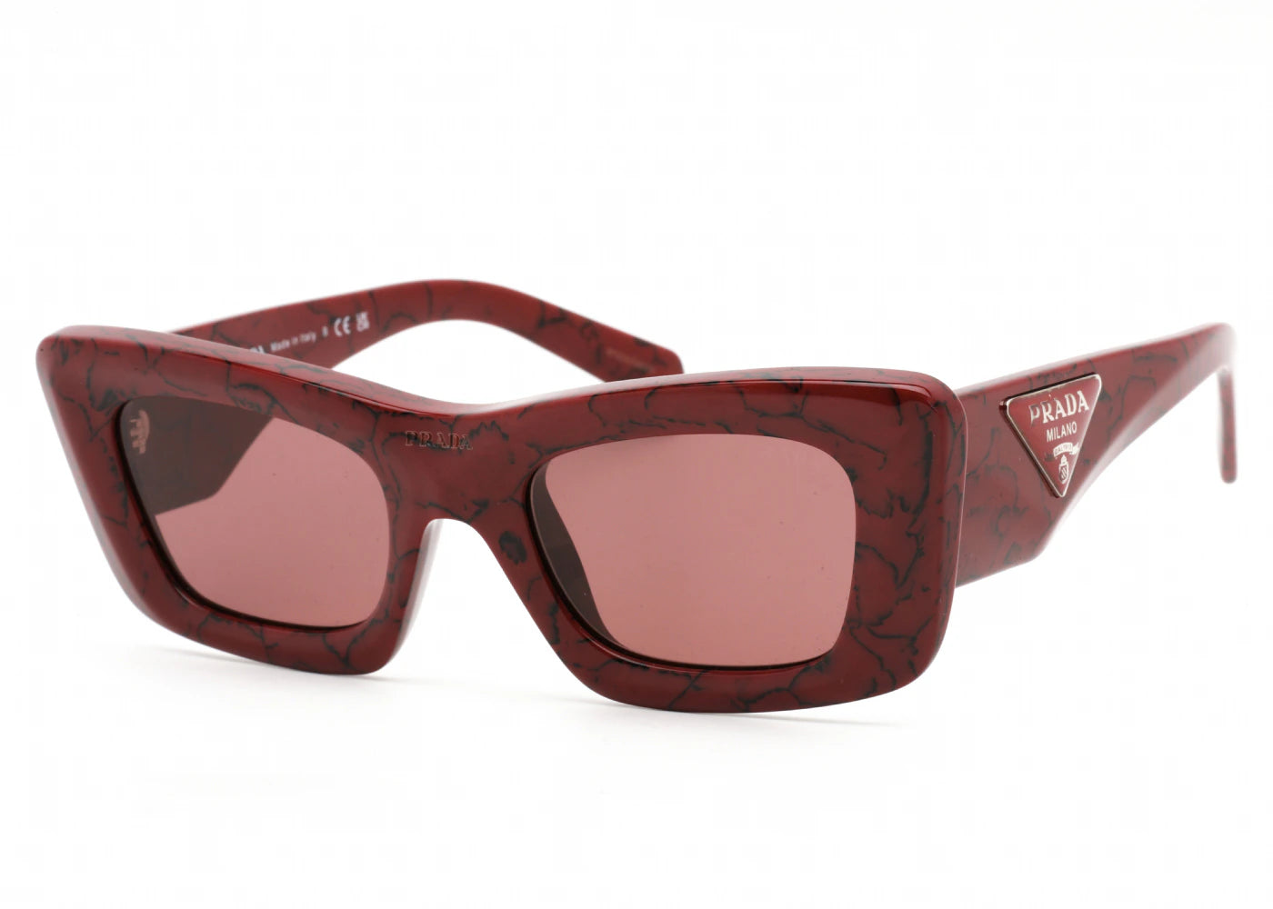 Prada Cat Eye Sunglasses Red Marble (PR13ZSF-15D08S-50)