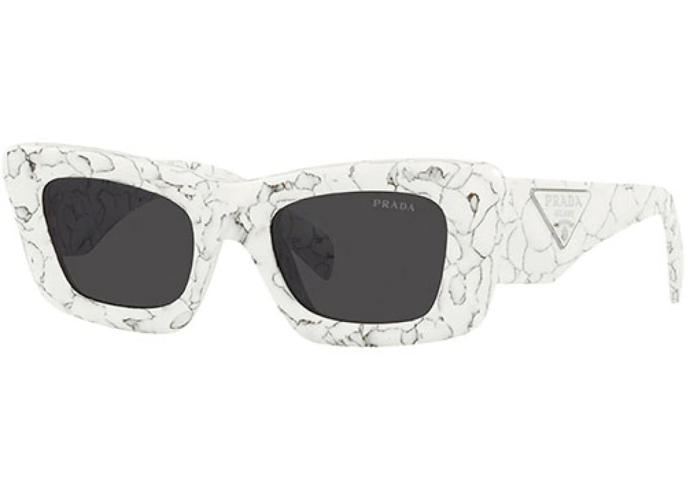 Prada Cat Eye Sunglasses White Marble (PR13ZS-17D5S0-50)