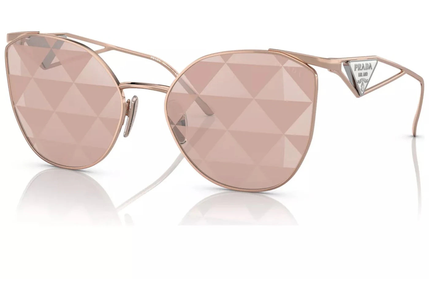 Prada Cateye Sunglasses Gold (PR50ZS-SVF05T-59)