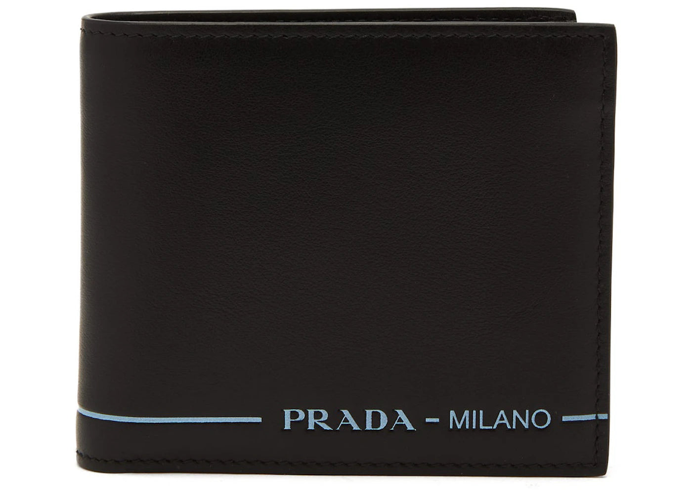 Prada City Sport Bifold Wallet Black/Light Blue