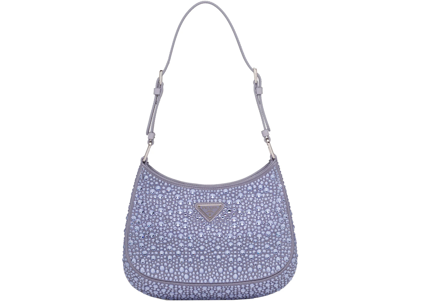 Prada Cleo Satin Bag With Appliques Wisteria