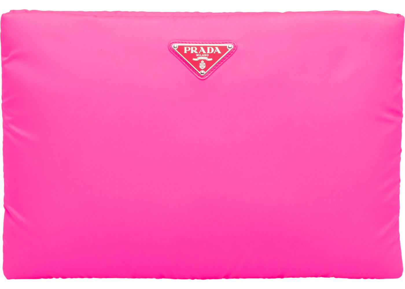 Prada Clutch Padded Nylon Large Pink