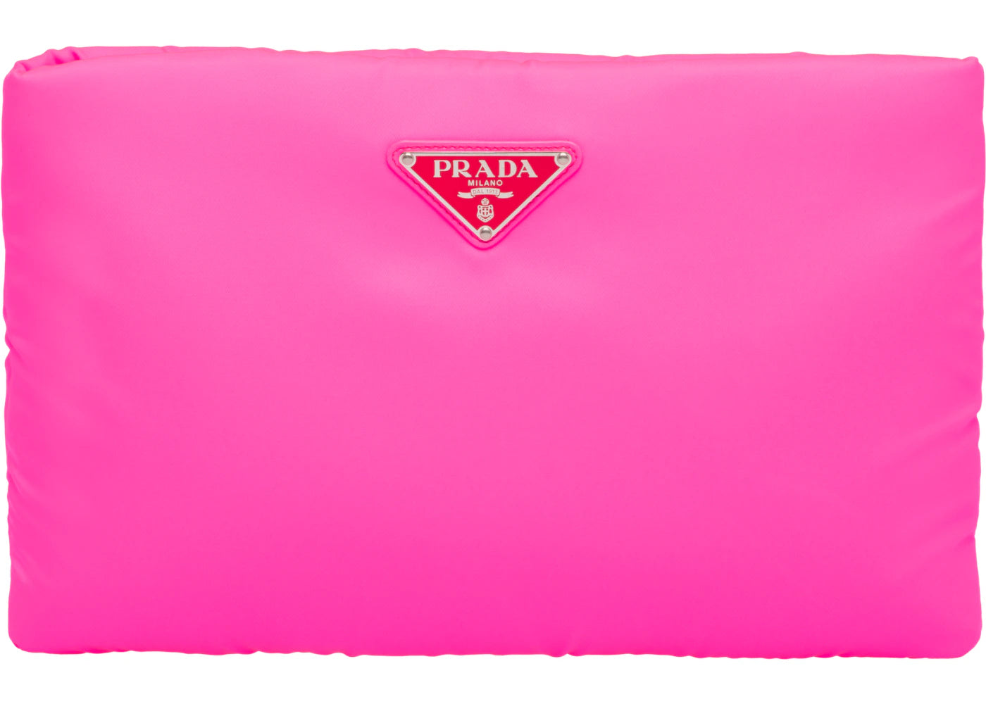 Prada Clutch Padded Nylon Medium Pink