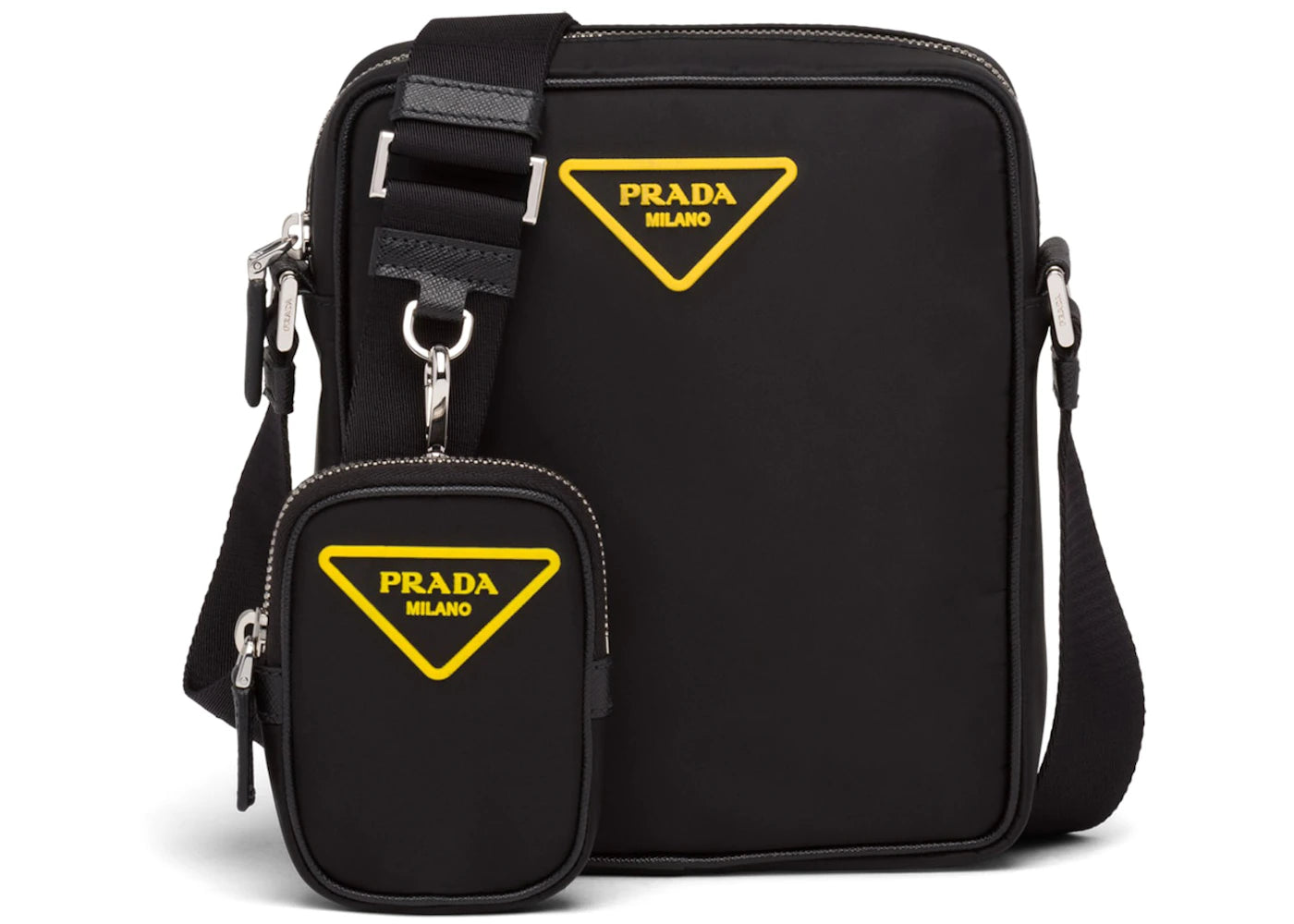 Prada Crossbody Bag Nylon Black/Yellow