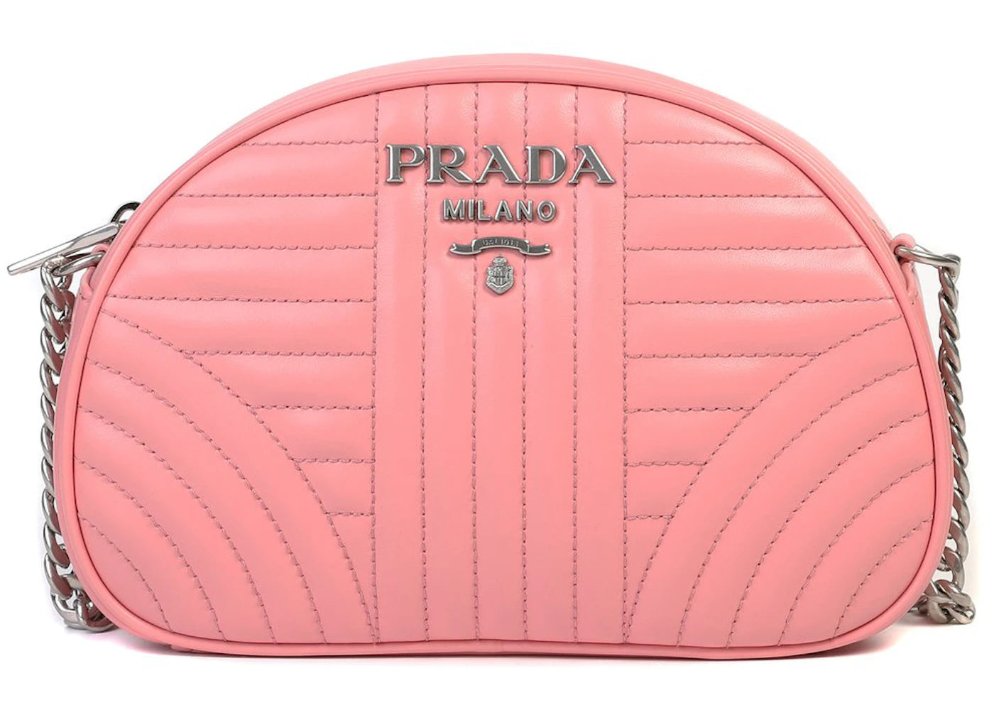 Prada Diagramme Wave Shoulder Bag Pink