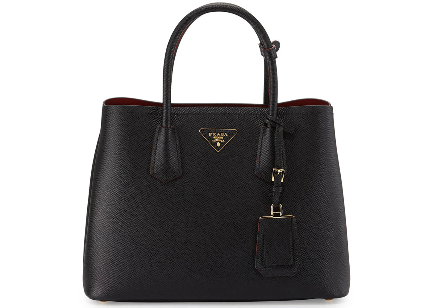 Prada Double Tote Medium Black/Red