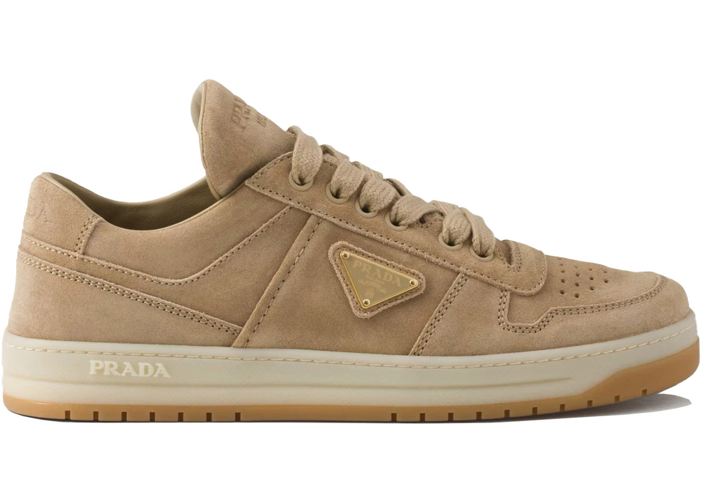 Prada Downtown Low Top Sneakers Ecru