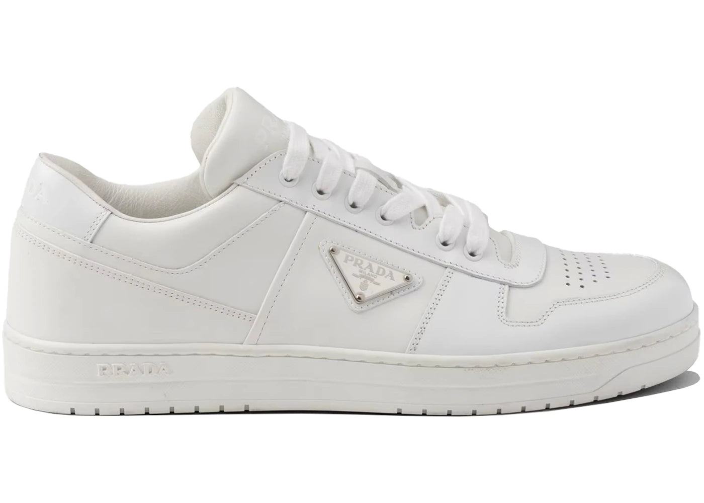 Prada Downtown Low Top Sneakers Leather White