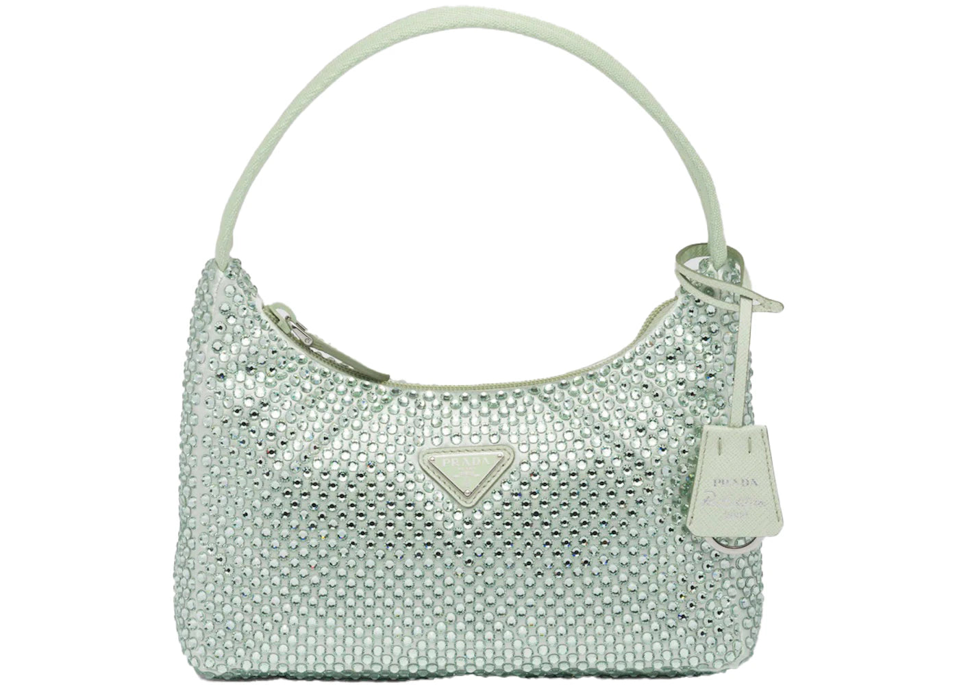 Prada Satin Crystal Mini-Bag Aqua