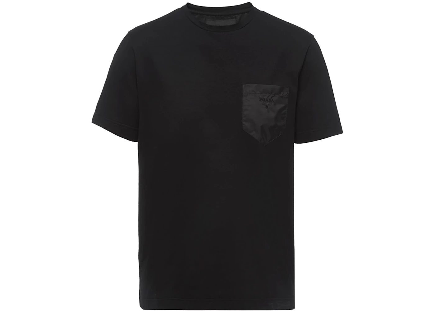 Prada Embroidered Logo Chest Pocket T-shirt Black