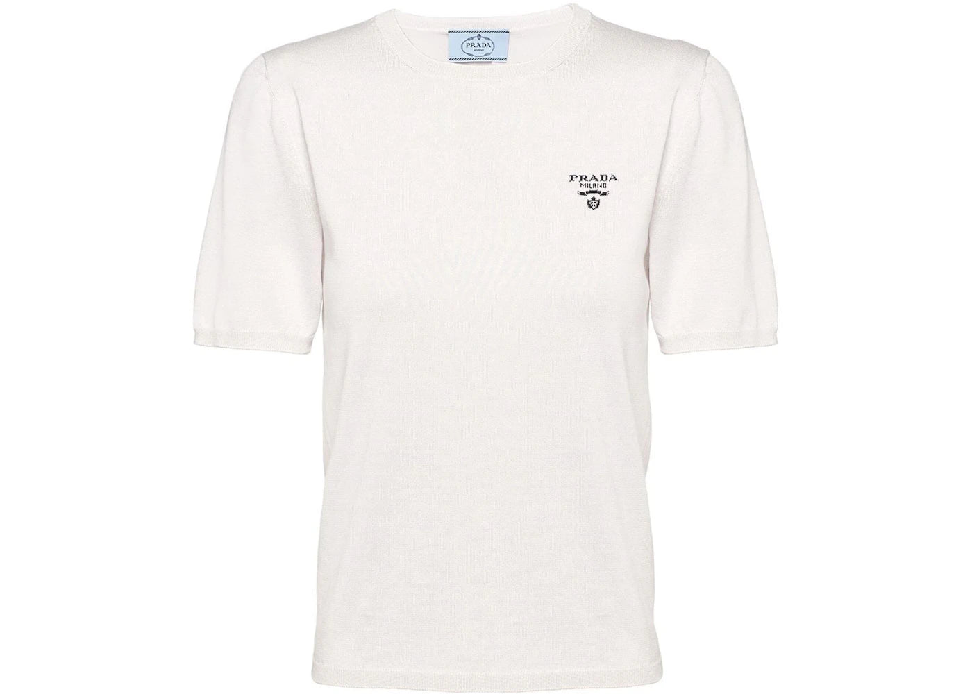Prada Intarsia Knit Short Sleeve Jumper Powder pink