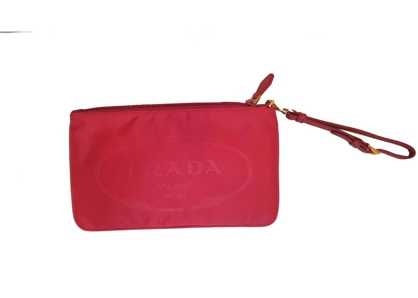 Prada Jacquard Cosmetic Case Logo Fuschia