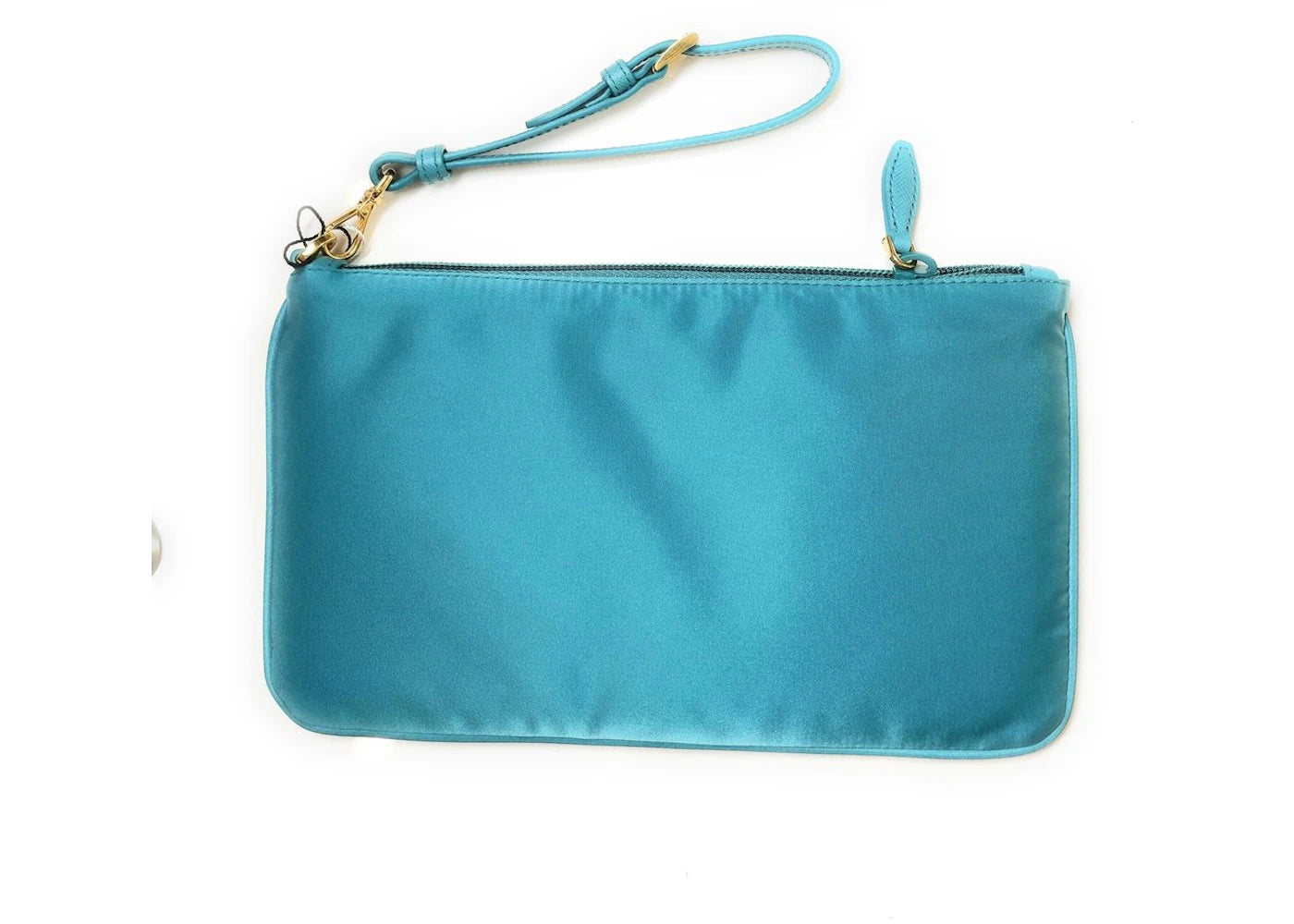 Prada Jacquard Cosmetic Case Logo Turquoise