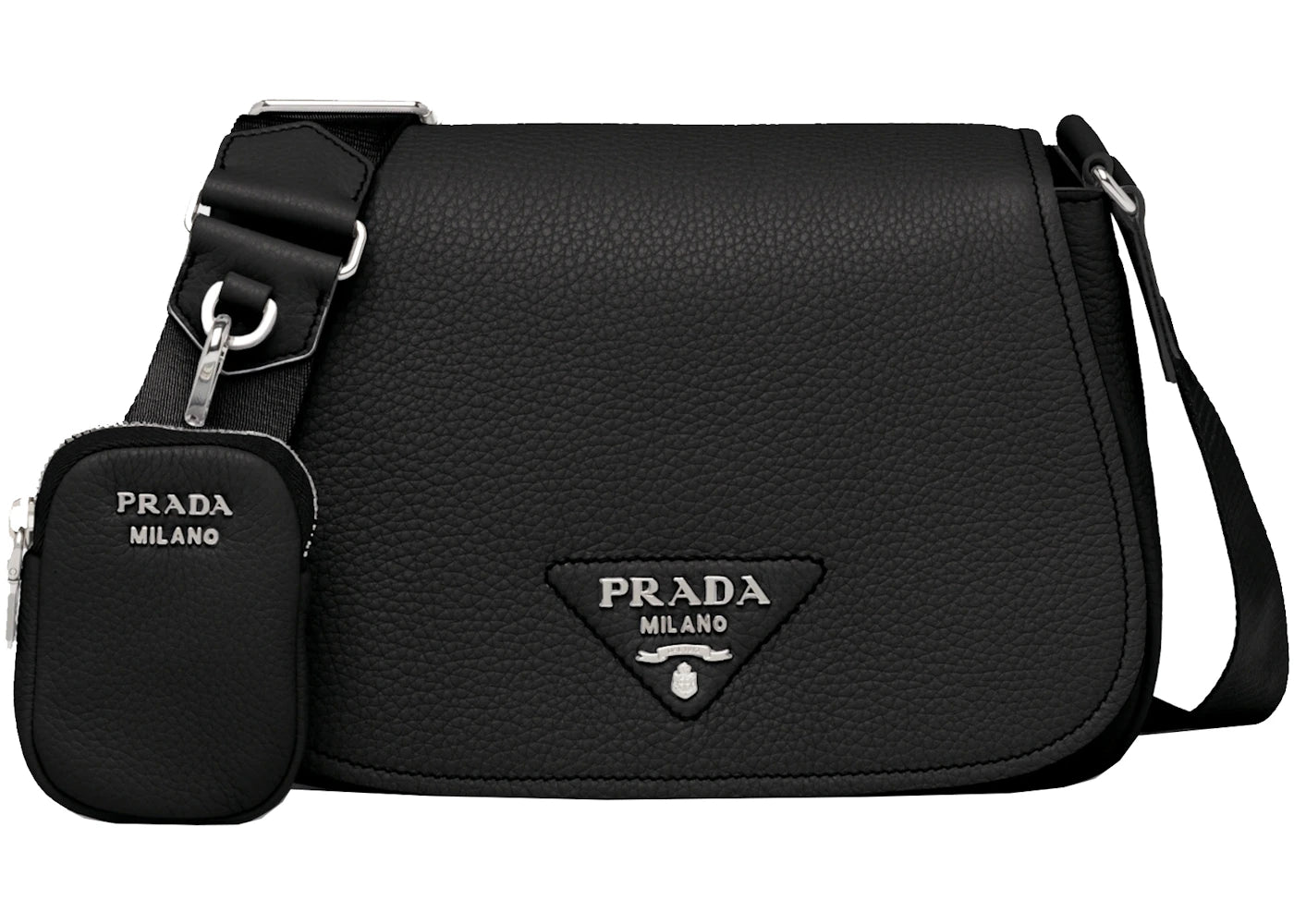 Prada Leather Shoulder Bag Black