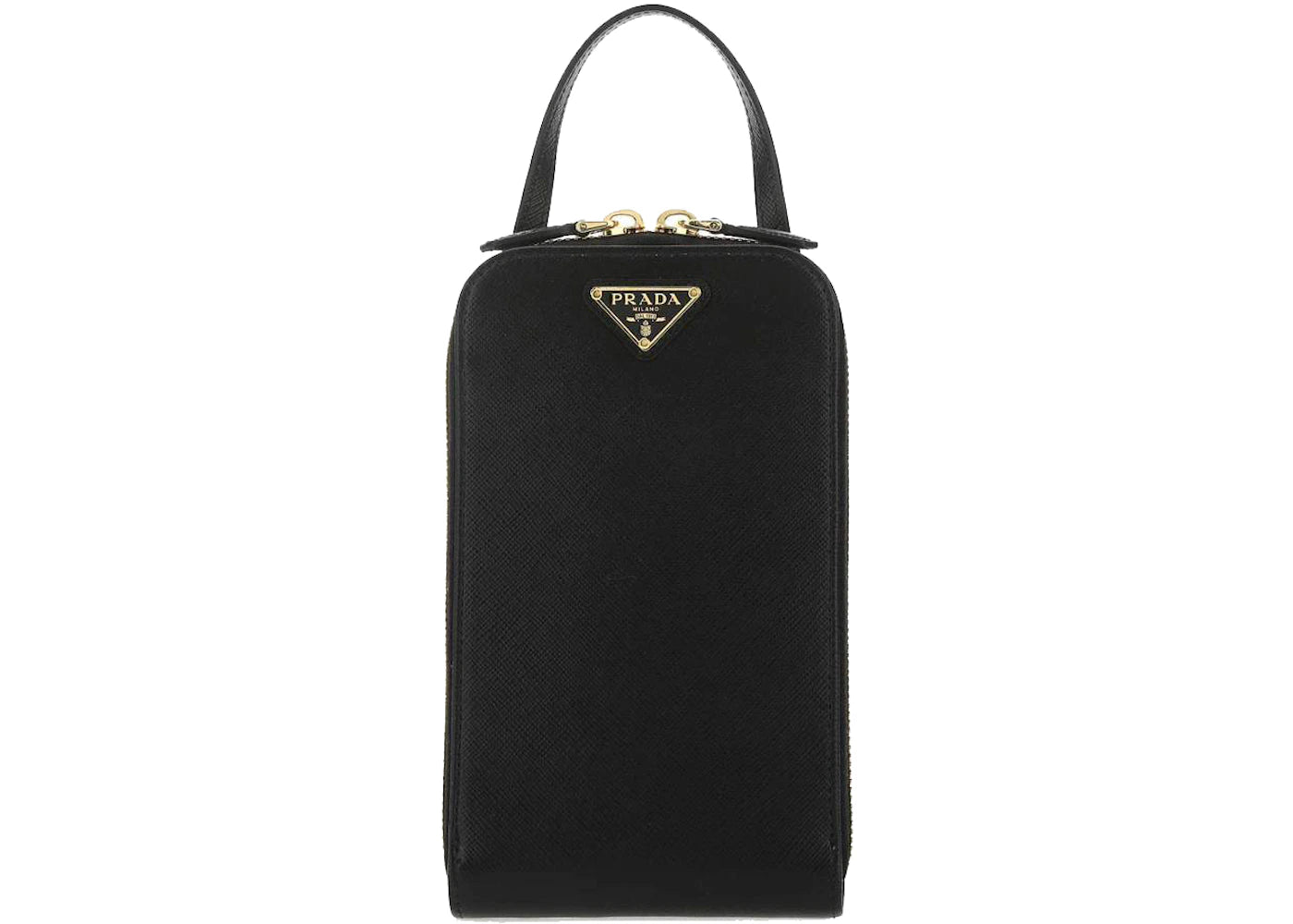 Prada Logo Plaque Crossbody Bag Mini Black