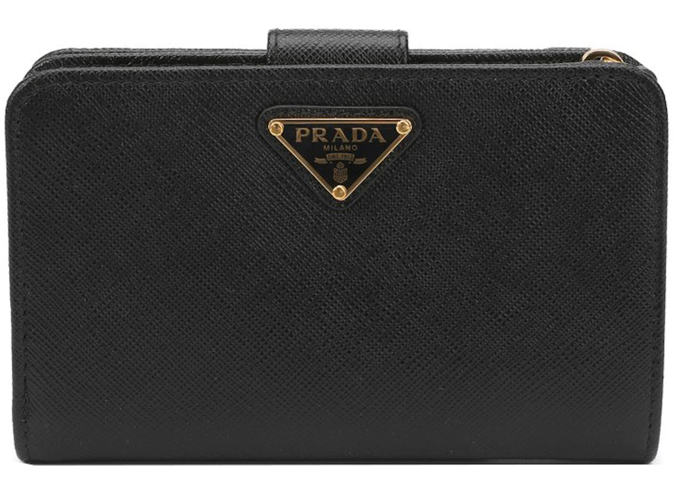 Prada Logo Wallet Medium Black