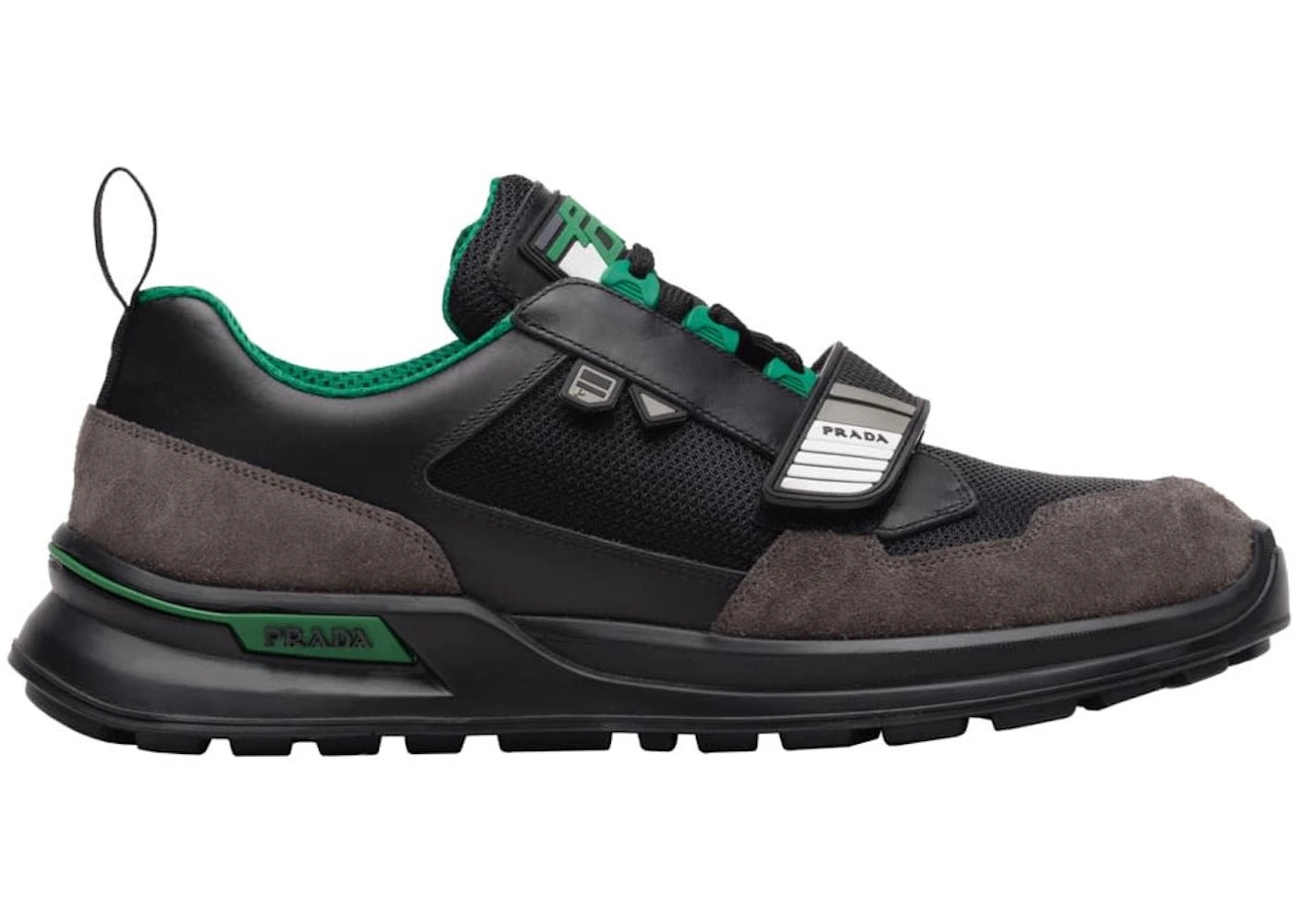 Prada Mechano Leather Black Green
