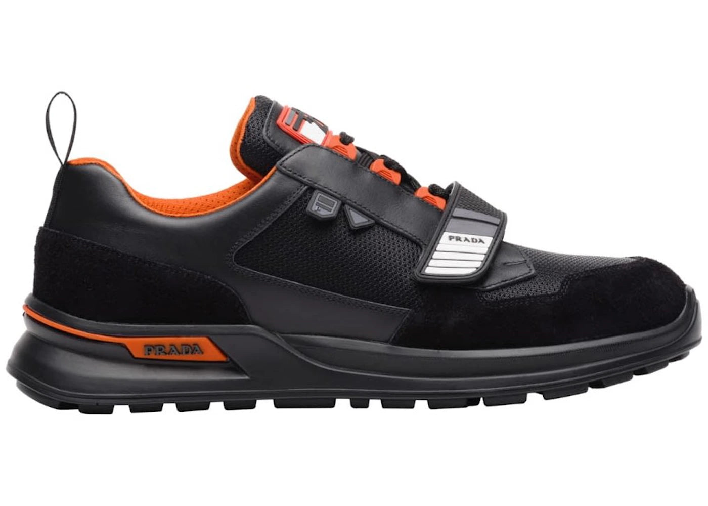 Prada Mechano Leather Black Orange