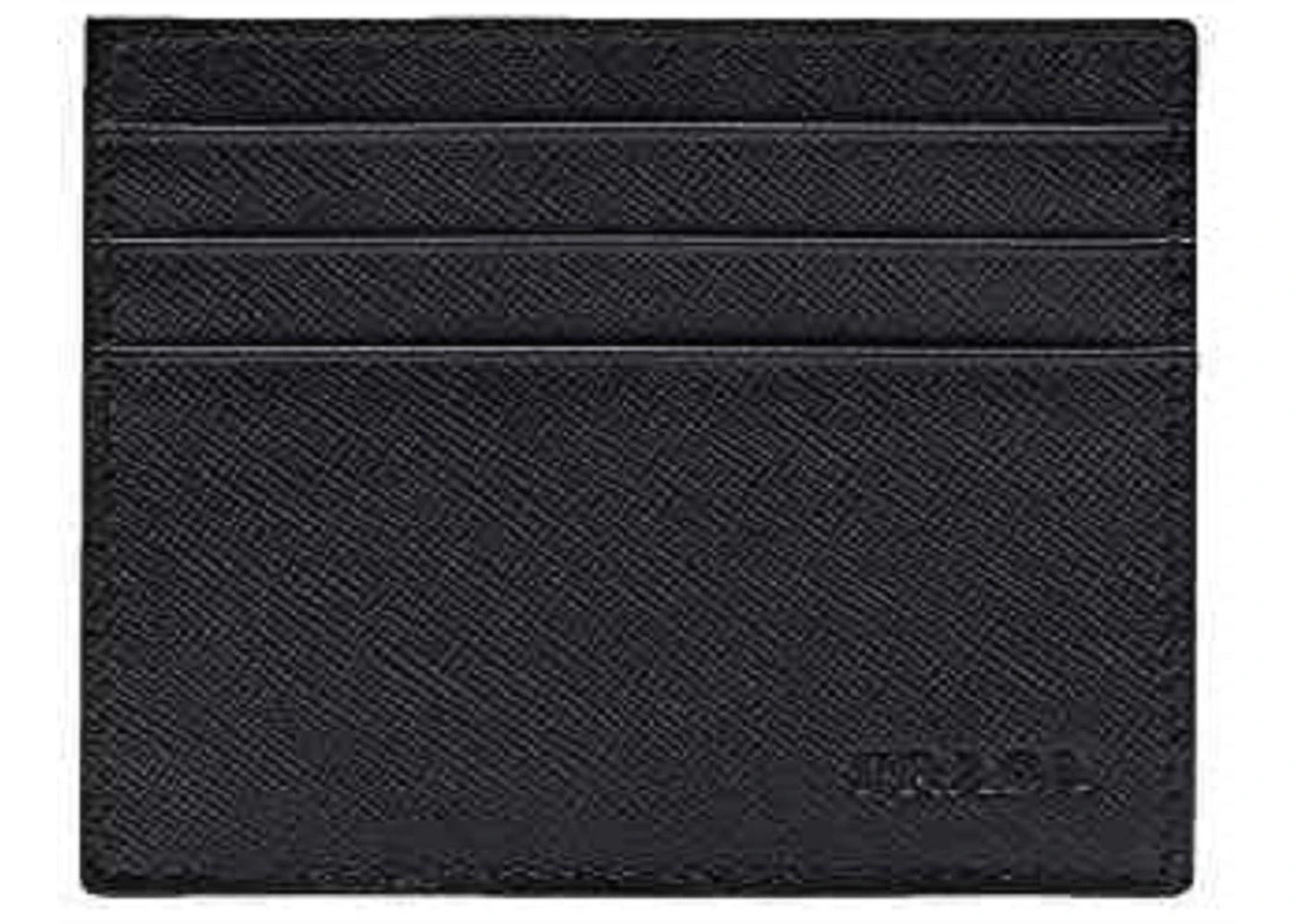Prada Mercuio Card Holder Saffiano Black