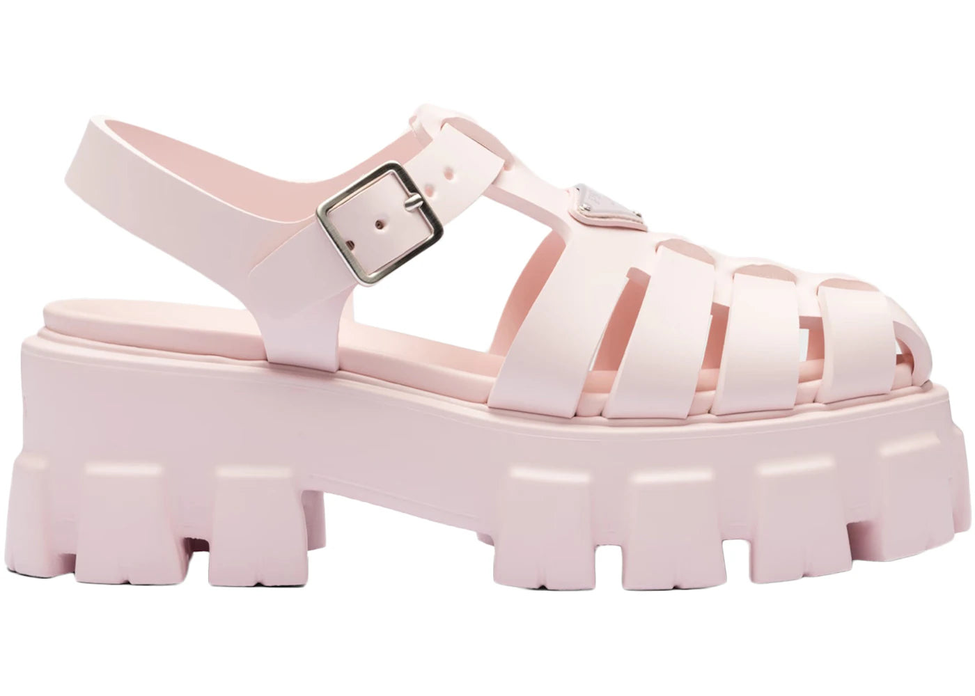 Prada Monolith Foam Rubber 55mm Sandals Alabaster Pink