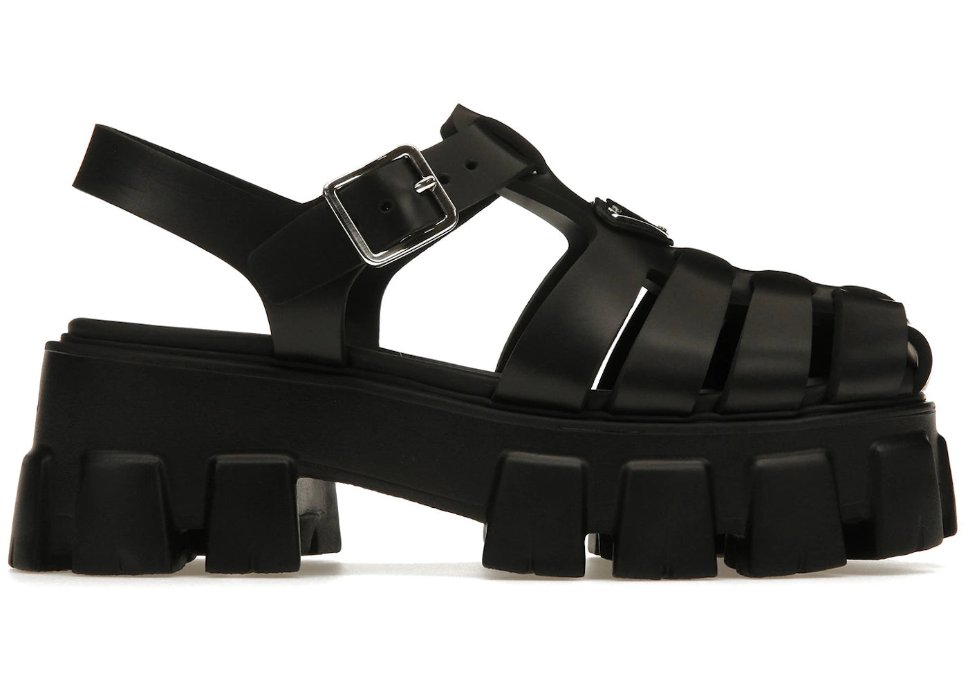 Prada Monolith Foam Rubber 55mm Sandals Black