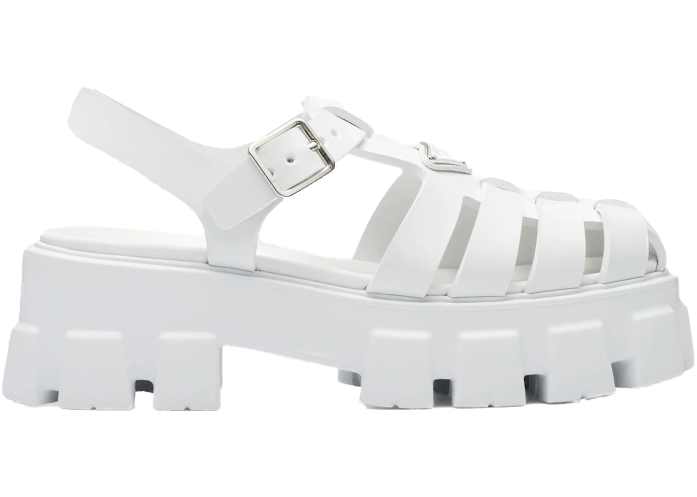 Prada Monolith Foam Rubber 55mm Sandals White