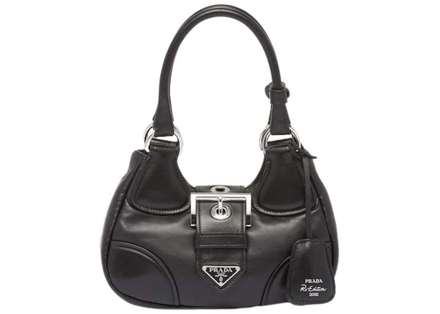 Prada Moon Padded Nappa-Leather Bag Black