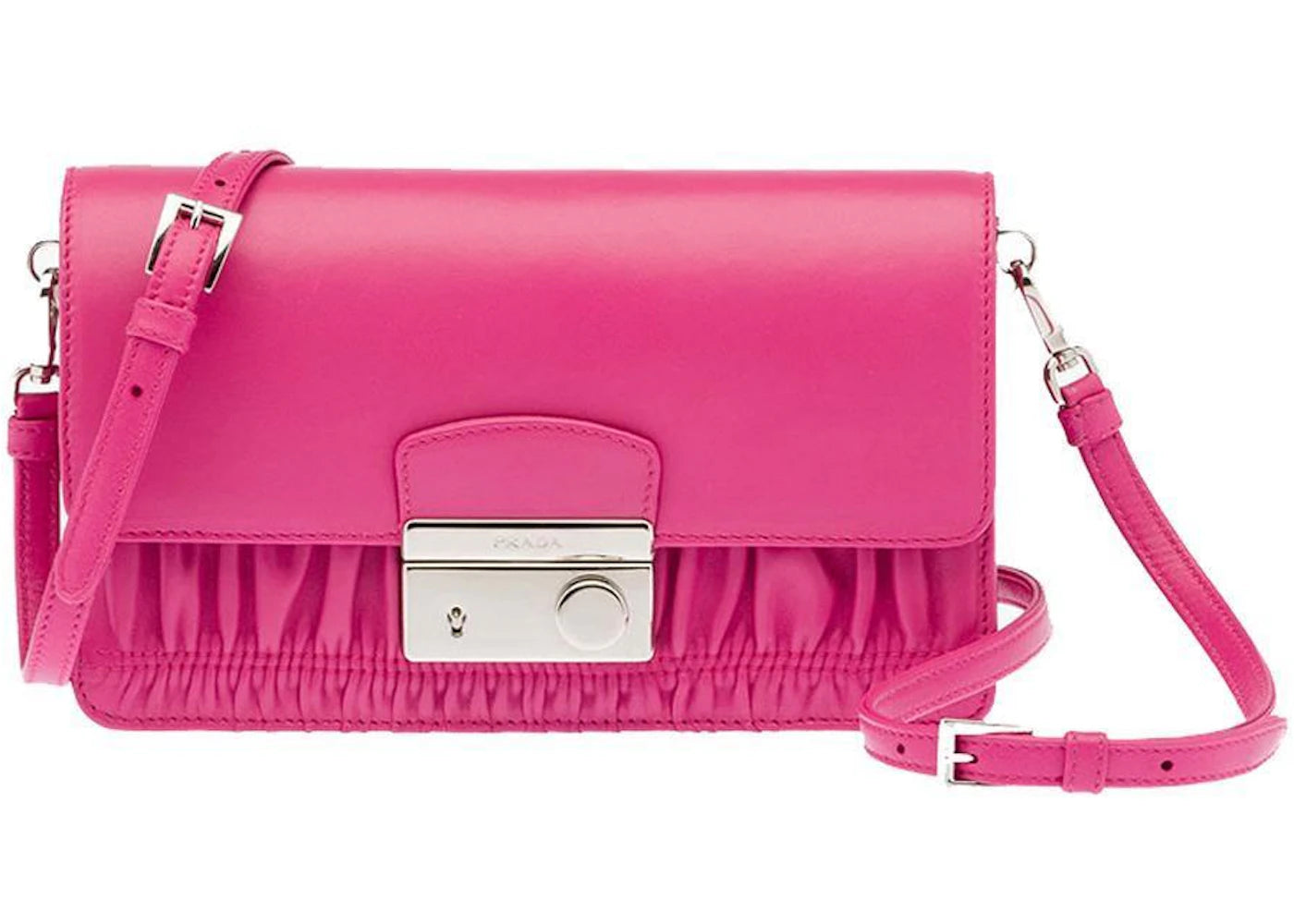 Prada Nappa Gaufre Clutch Pink