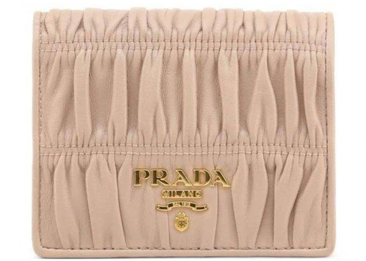 Prada Nappa Gaufre Wallet Beige Cipria