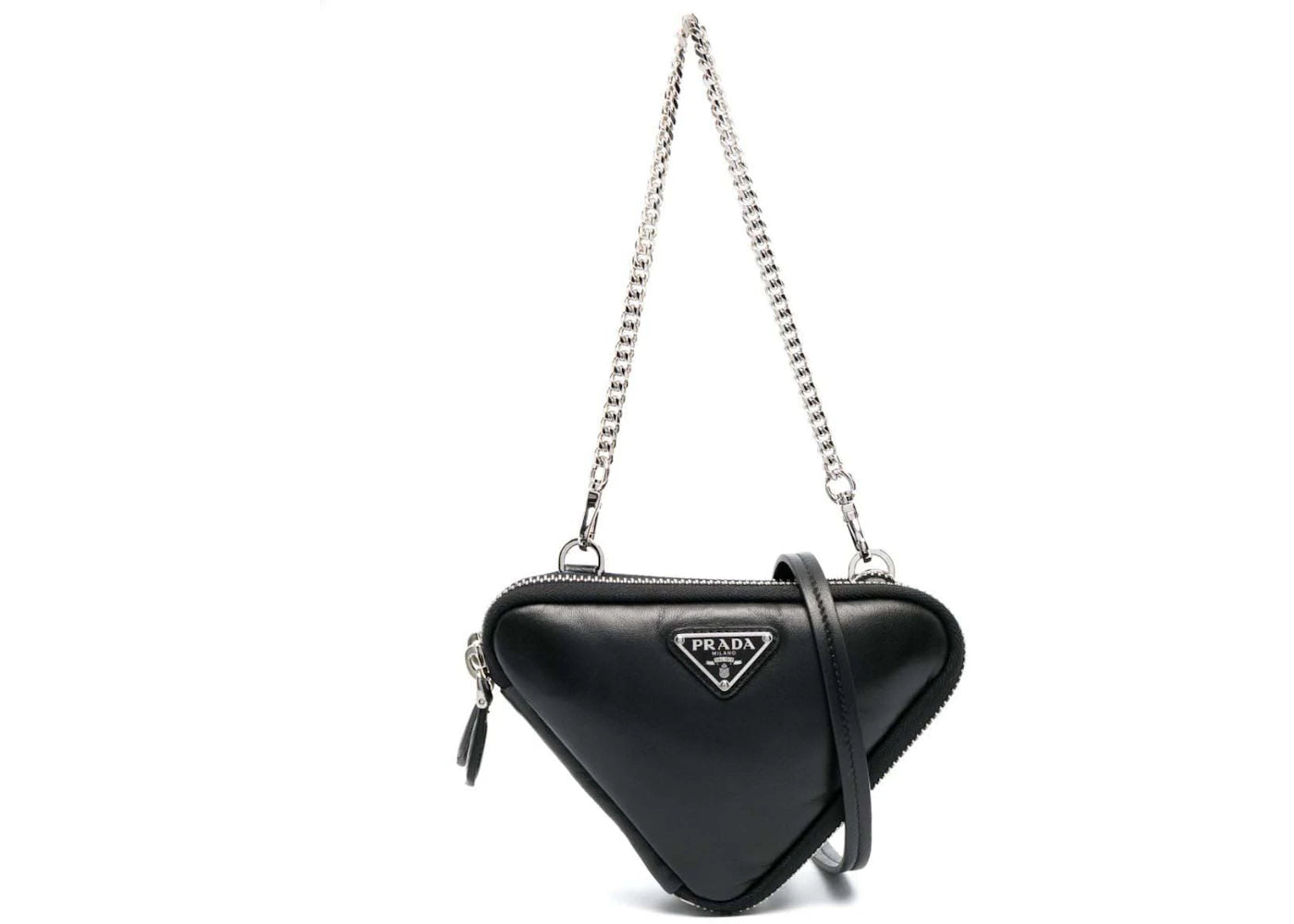 Prada Nappa Triangle Mini Bag Black