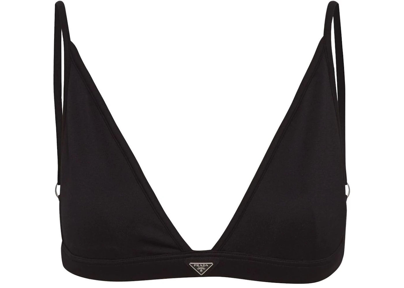 Prada Non Wired Stretch Jersey Bra Black