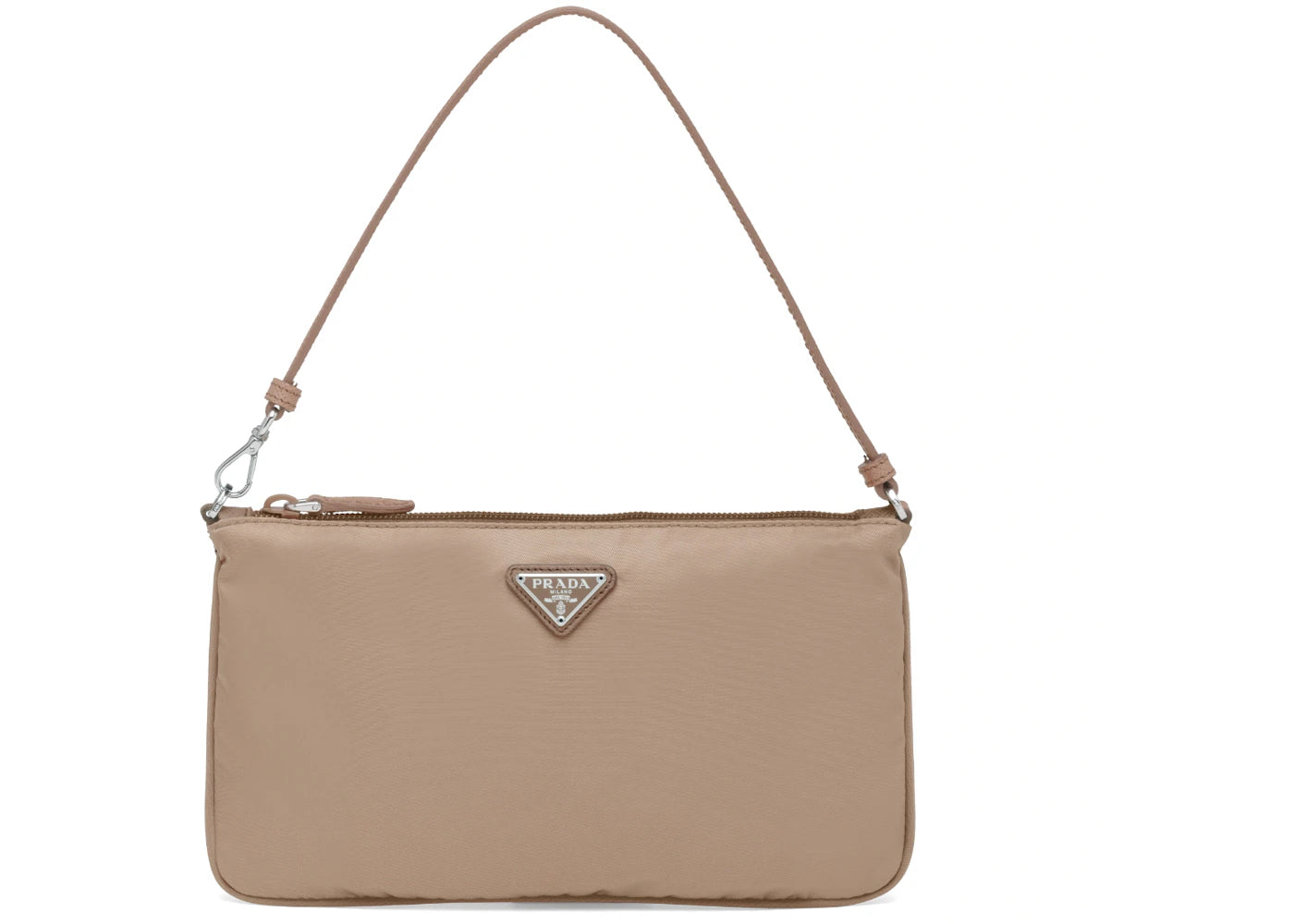 Prada Nylon and Saffiano Leather Mini-Bag Cameo Beige