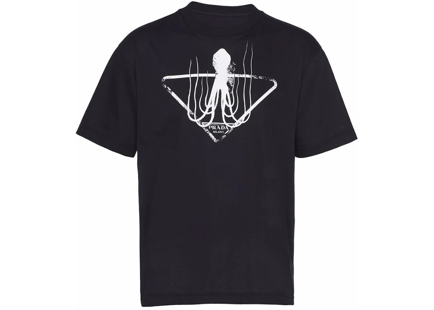Prada Octopus Print T-shirt Black/White