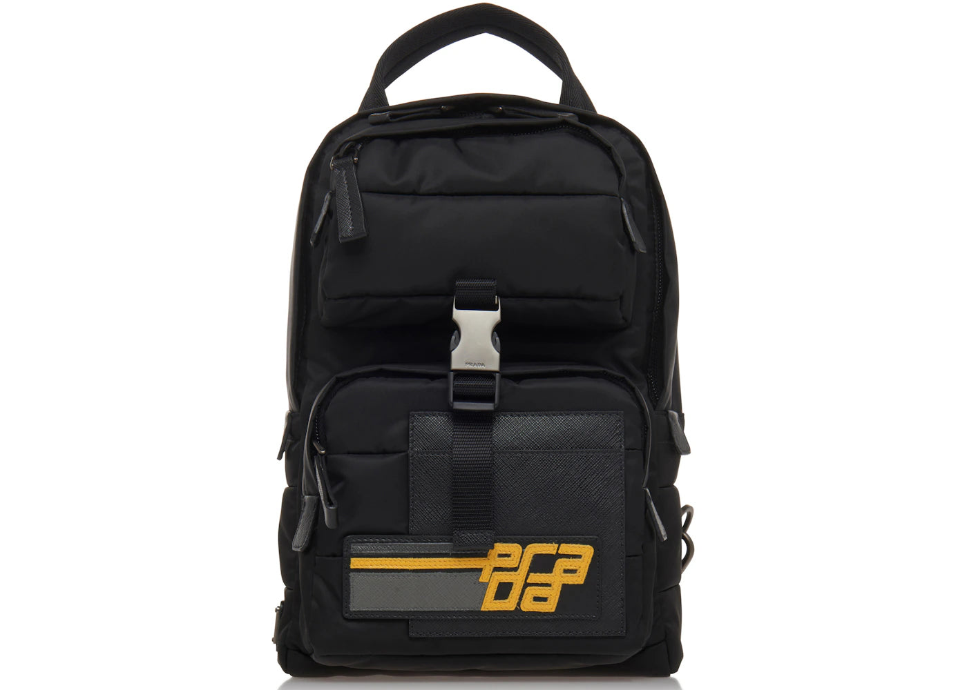 Prada One-Shoulder Backpack Saffiano Leather Black